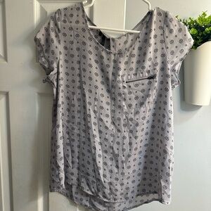 Maurices Gray Short Sleeve Boxy Blouse